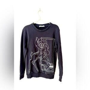 Givenchy Paris x Disney Bambi Pullover Sweatshirt Black and White XS